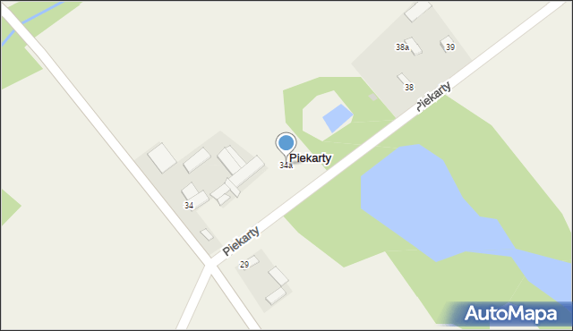Piekarty, Piekarty, 34a, mapa Piekarty