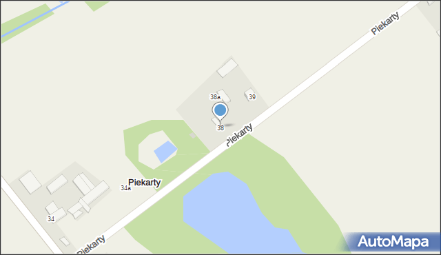 Piekarty, Piekarty, 38, mapa Piekarty