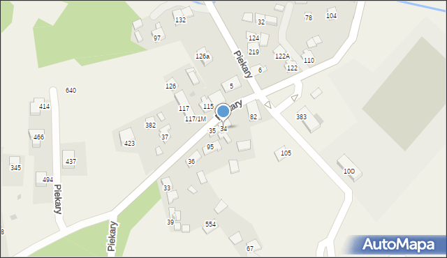 Piekary, Piekary, 34, mapa Piekary