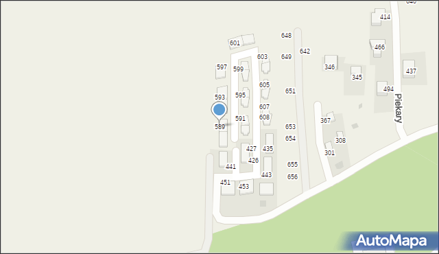 Piekary, Piekary, 589, mapa Piekary