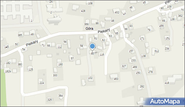 Piekary, Piekary, 60, mapa Piekary