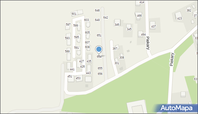 Piekary, Piekary, 654, mapa Piekary