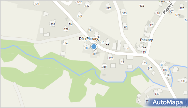 Piekary, Piekary, 88, mapa Piekary