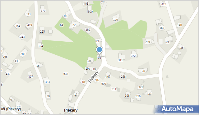 Piekary, Piekary, 94, mapa Piekary