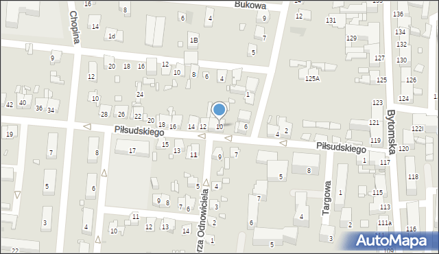 Piekary Śląskie, Piłsudskiego Józefa, marsz., 10, mapa Piekary Śląskie