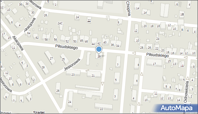 Piekary Śląskie, Piłsudskiego Józefa, marsz., 19, mapa Piekary Śląskie