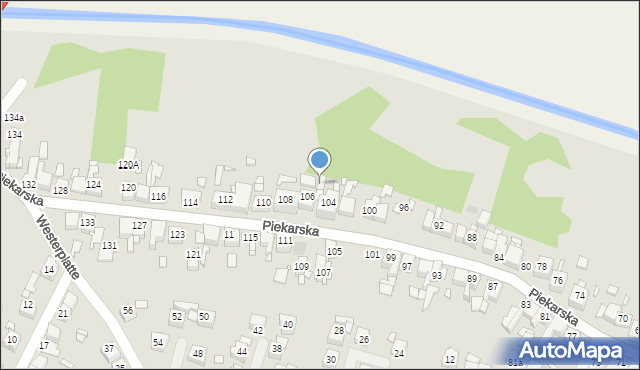 Piekary Śląskie, Piekarska, 106a, mapa Piekary Śląskie