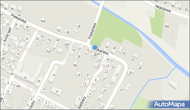 Piekary Śląskie, Piekarska, 29, mapa Piekary Śląskie
