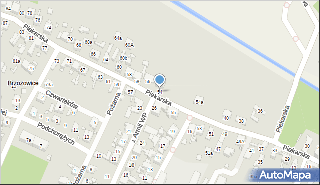 Piekary Śląskie, Piekarska, 54, mapa Piekary Śląskie