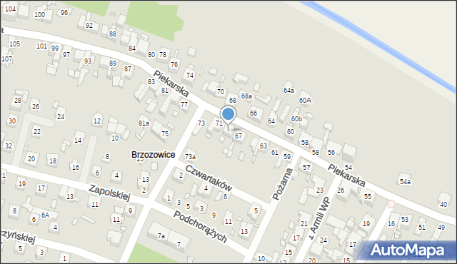 Piekary Śląskie, Piekarska, 69, mapa Piekary Śląskie