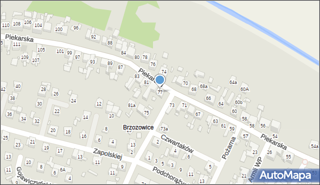 Piekary Śląskie, Piekarska, 77, mapa Piekary Śląskie