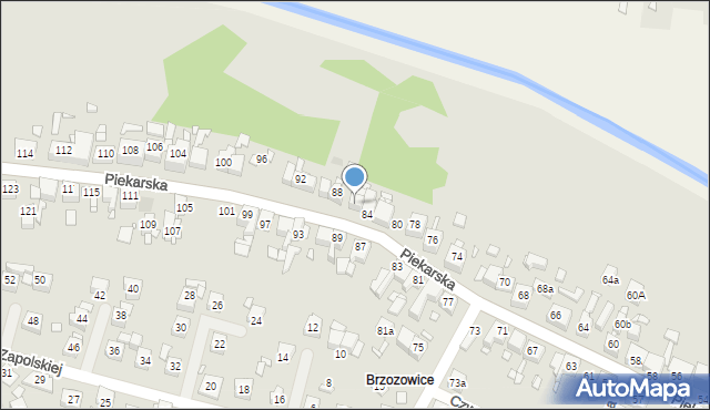 Piekary Śląskie, Piekarska, 86, mapa Piekary Śląskie