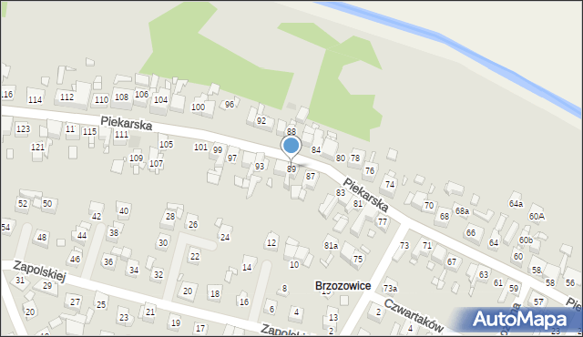 Piekary Śląskie, Piekarska, 89, mapa Piekary Śląskie