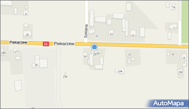 Piekarzew, Piekarzew, 13, mapa Piekarzew