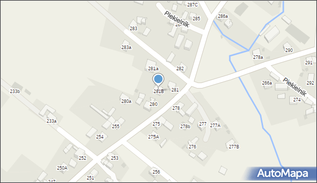 Piekielnik, Piekielnik, 281B, mapa Piekielnik