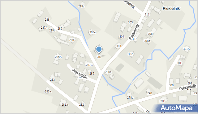 Piekielnik, Piekielnik, 287, mapa Piekielnik