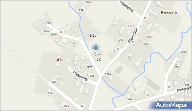 Piekielnik, Piekielnik, 287B, mapa Piekielnik