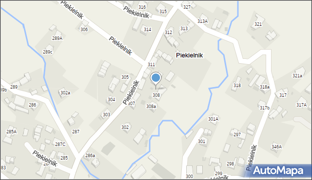 Piekielnik, Piekielnik, 309, mapa Piekielnik