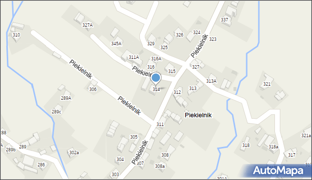 Piekielnik, Piekielnik, 314, mapa Piekielnik