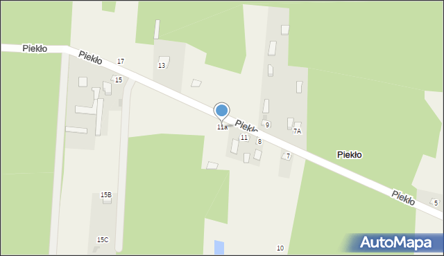 Piekło, Piekło, 11a, mapa Piekło