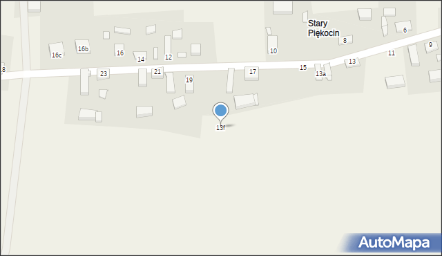 Piękocin, Piękocin, 13f, mapa Piękocin