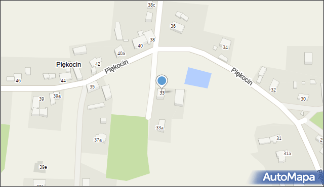 Piękocin, Piękocin, 33, mapa Piękocin