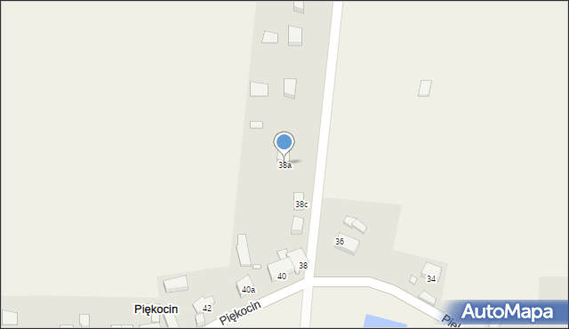 Piękocin, Piękocin, 38a, mapa Piękocin