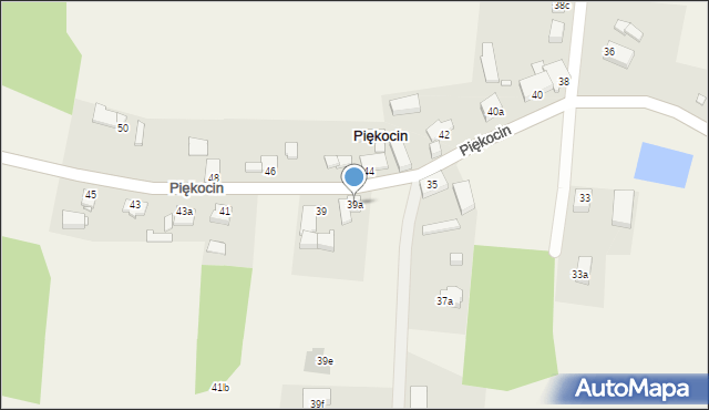 Piękocin, Piękocin, 39a, mapa Piękocin