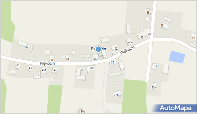Piękocin, Piękocin, 44a, mapa Piękocin