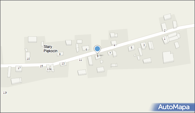 Piękocin, Piękocin, 9, mapa Piękocin