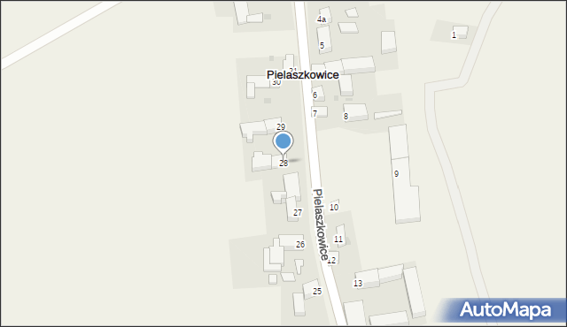 Pielaszkowice, Pielaszkowice, 28, mapa Pielaszkowice