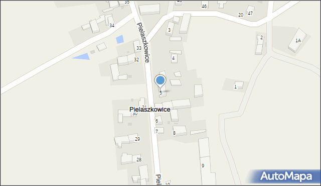 Pielaszkowice, Pielaszkowice, 5, mapa Pielaszkowice