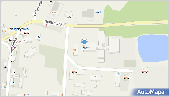 Pielgrzymka, Pielgrzymka, 109A, mapa Pielgrzymka