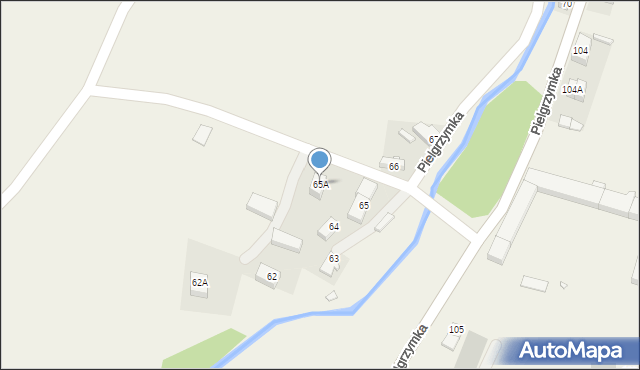 Pielgrzymka, Pielgrzymka, 65A, mapa Pielgrzymka