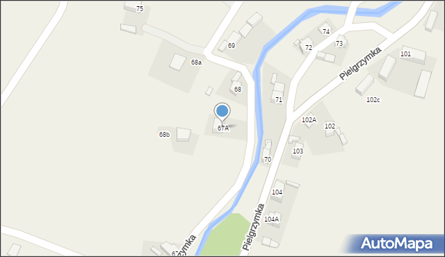 Pielgrzymka, Pielgrzymka, 67A, mapa Pielgrzymka