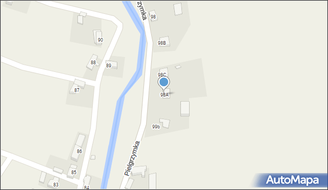 Pielgrzymka, Pielgrzymka, 98A, mapa Pielgrzymka