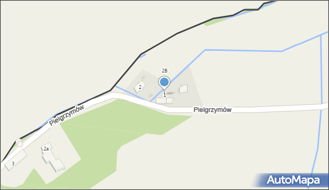 Pielgrzymów, Pielgrzymów, 1, mapa Pielgrzymów