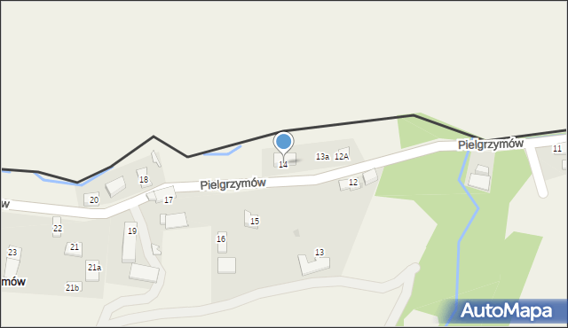 Pielgrzymów, Pielgrzymów, 14, mapa Pielgrzymów