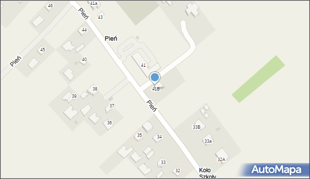 Pień, Pień, 41B, mapa Pień
