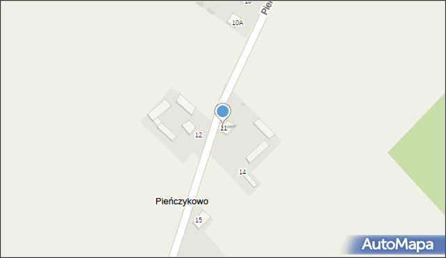 Pieńczykowo, Pieńczykowo, 11, mapa Pieńczykowo