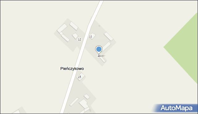 Pieńczykowo, Pieńczykowo, 14, mapa Pieńczykowo