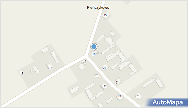 Pieńczykowo, Pieńczykowo, 16, mapa Pieńczykowo