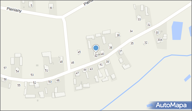 Pieniany, Pieniany, 42, mapa Pieniany