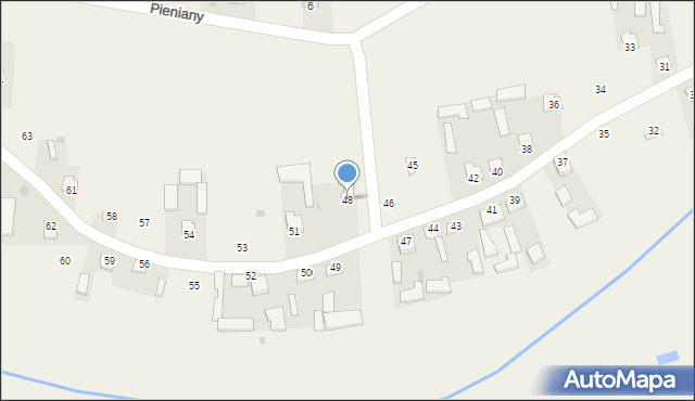 Pieniany, Pieniany, 48, mapa Pieniany