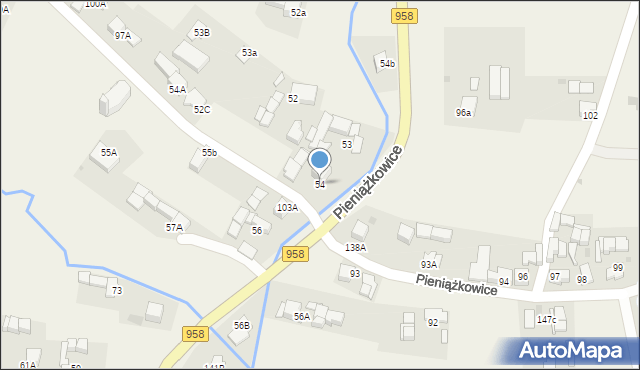 Pieniążkowice, Pieniążkowice, 54, mapa Pieniążkowice