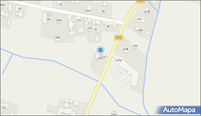 Pieniążkowice, Pieniążkowice, 61b, mapa Pieniążkowice