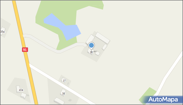 Pieniążkowo, Pieniążkowo, 36, mapa Pieniążkowo