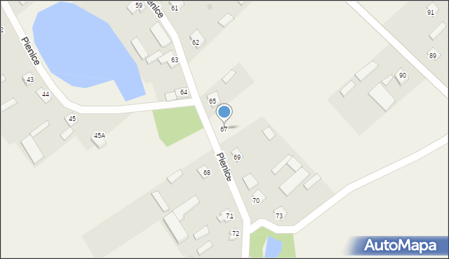 Pienice, Pienice, 67, mapa Pienice