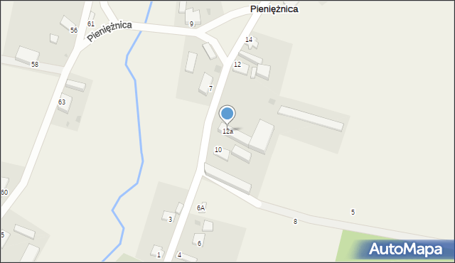 Pieniężnica, Pieniężnica, 12a, mapa Pieniężnica