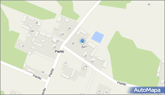 Pieńki, Pieńki, 15A, mapa Pieńki